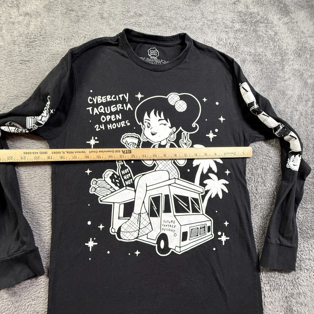 Cybercity Taqueria Graphic Tee Anime Shirt Future Fantasy Delight M Slim - Picture 5 of 6